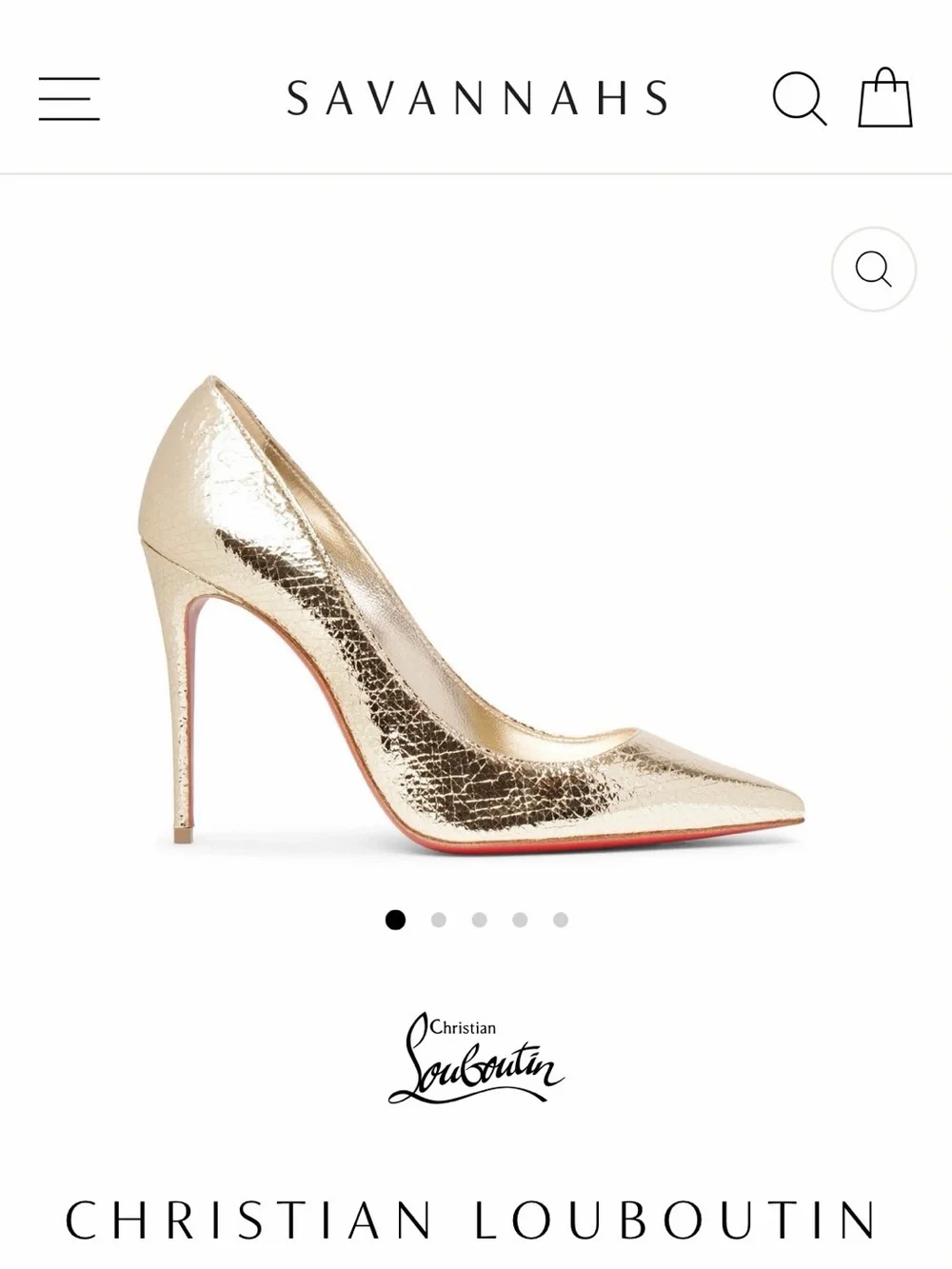 Kate 100 Gold Metallic Pumps Christian Louboutin Metallic Textured Pointed-Toe
